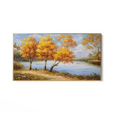 Quadro Stampa su Tela Lago d'oro - CupidoDesign