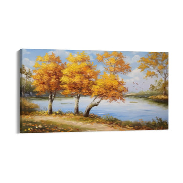 Quadro Stampa su Tela Lago d'oro - CupidoDesign