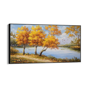 Quadro Stampa su Tela Lago d'oro - CupidoDesign