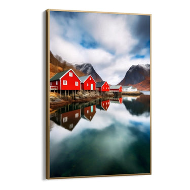 Quadro Stampa su Tela Lago scandinavo - CupidoDesign