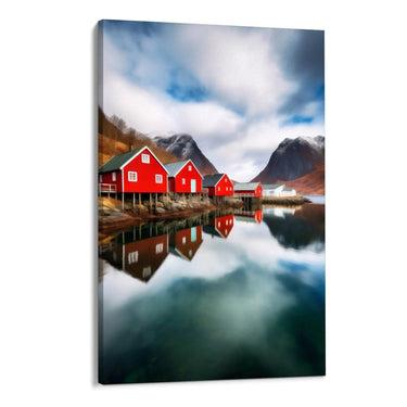 Quadro Stampa su Tela Lago scandinavo - CupidoDesign