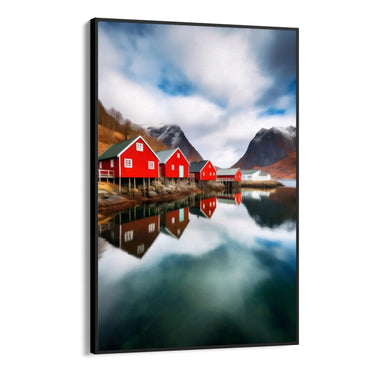 Quadro Stampa su Tela Lago scandinavo - CupidoDesign