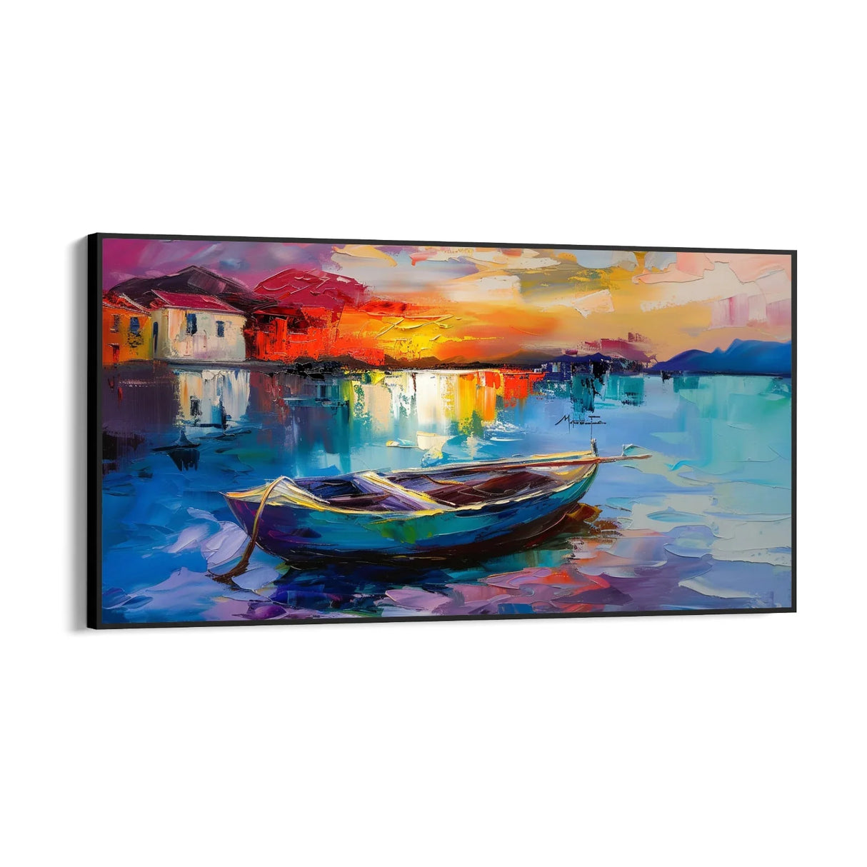 Quadro Stampa su Tela Laguna astratta - CupidoDesign