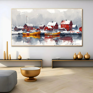 Quadro Stampa su Tela Laguna d'Argento - CupidoDesign