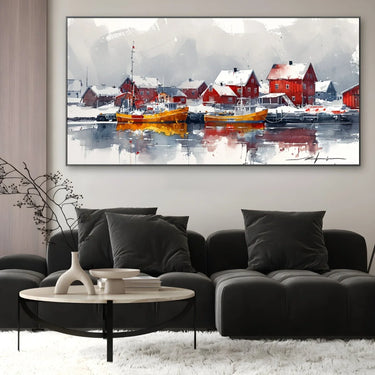 Quadro Stampa su Tela Laguna d'Argento - CupidoDesign