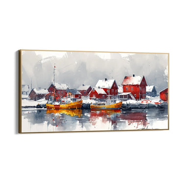 Quadro Stampa su Tela Laguna d'Argento - CupidoDesign