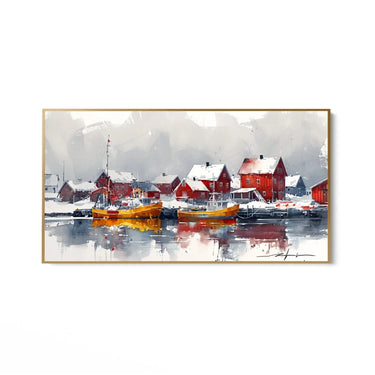 Quadro Stampa su Tela Laguna d'Argento - CupidoDesign