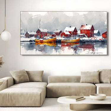 Quadro Stampa su Tela Laguna d'Argento - CupidoDesign