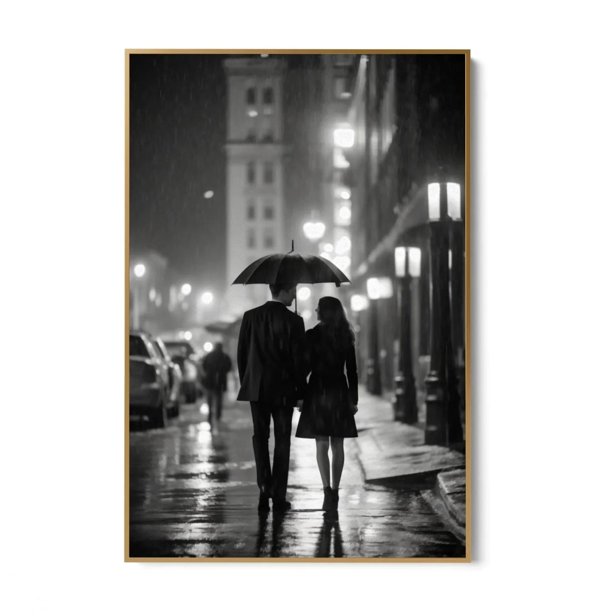 Quadro Stampa su Tela L'amore in bianco e nero - CupidoDesign
