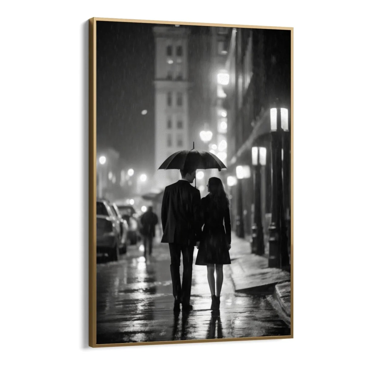 Quadro Stampa su Tela L'amore in bianco e nero - CupidoDesign
