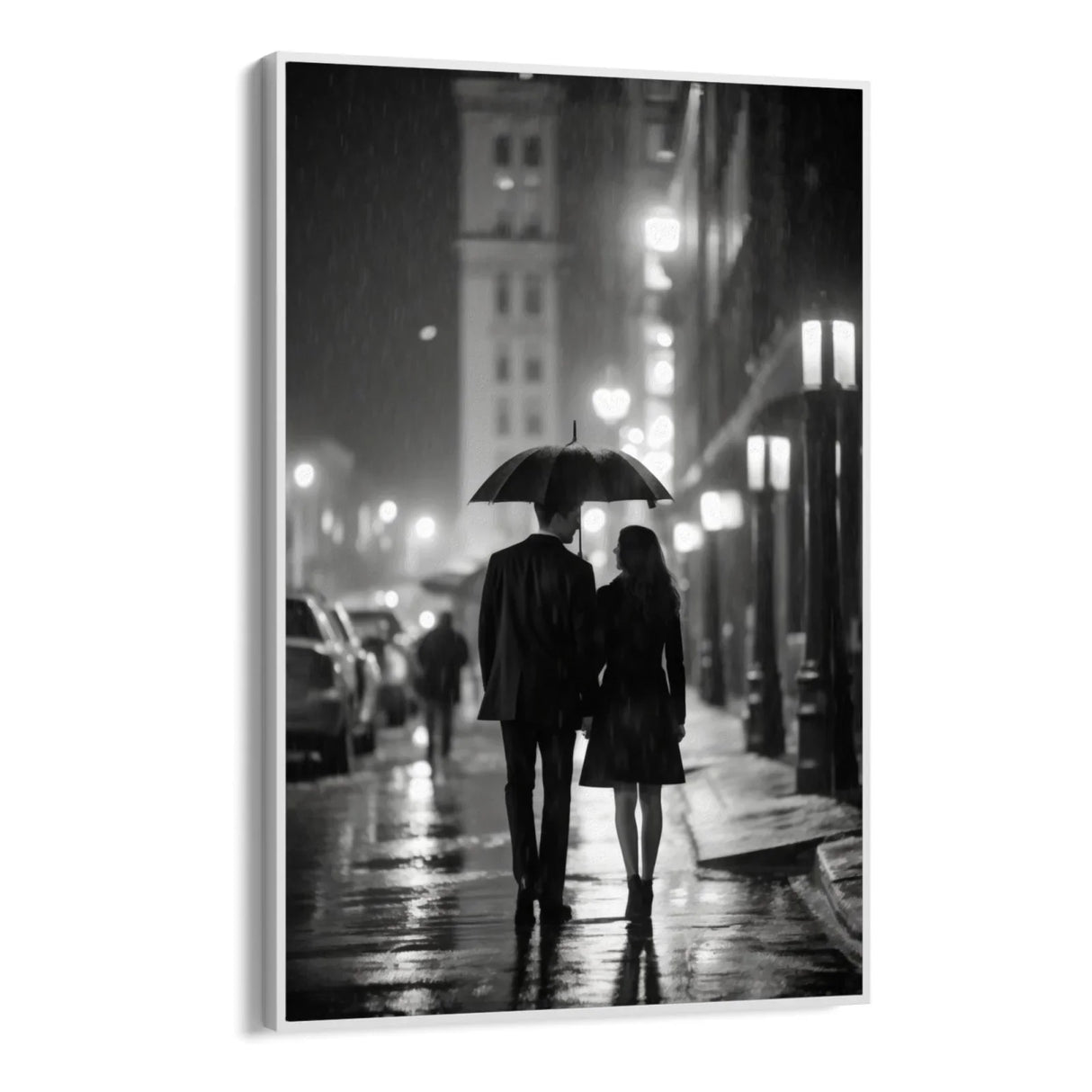 Quadro Stampa su Tela L'amore in bianco e nero - CupidoDesign