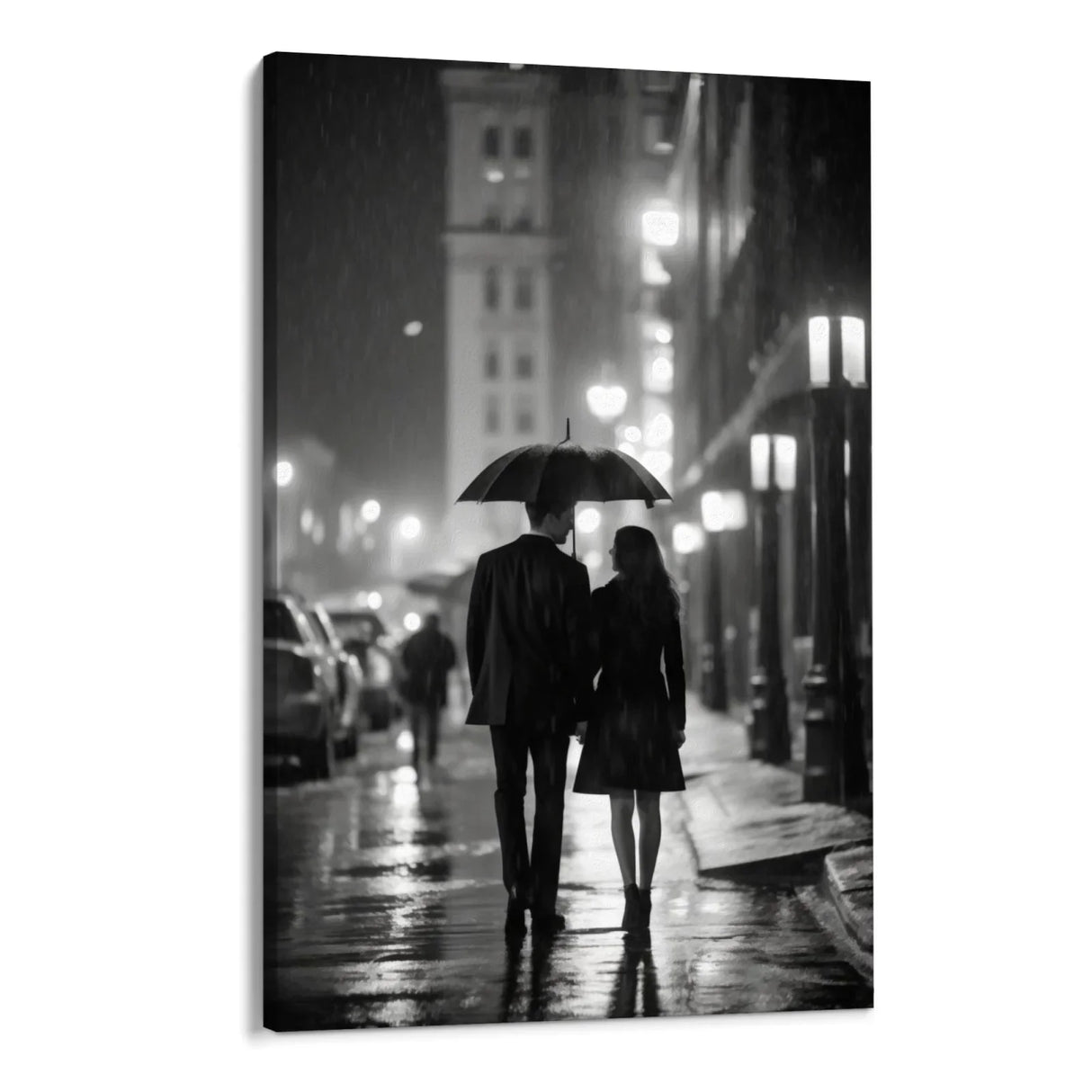 Quadro Stampa su Tela L'amore in bianco e nero - CupidoDesign