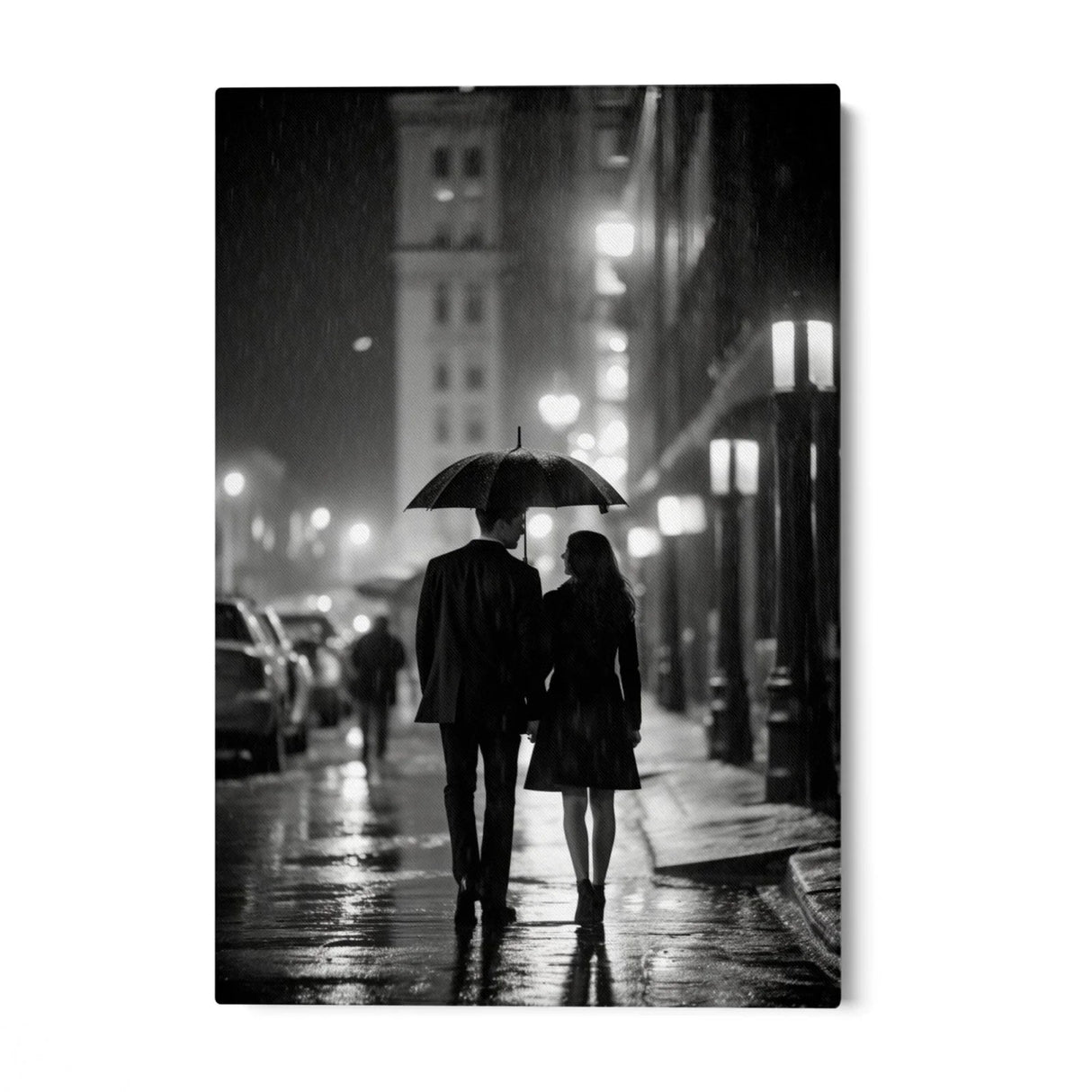 Quadro Stampa su Tela L'amore in bianco e nero - CupidoDesign