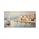 Quadro Stampa su Tela L'Attracco al Borgo Antico - CupidoDesign