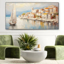 Quadro Stampa su Tela L'Attracco al Borgo Antico - CupidoDesign