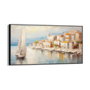 Quadro Stampa su Tela L'Attracco al Borgo Antico - CupidoDesign