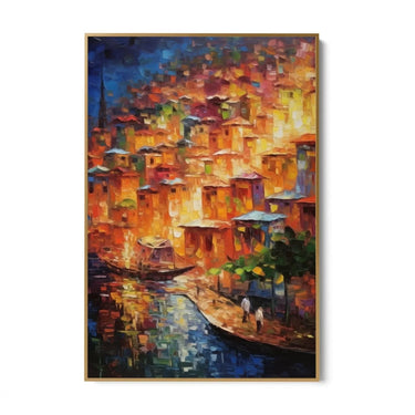 Quadro Stampa su Tela Le luci della costa - CupidoDesign