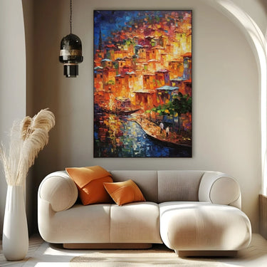 Quadro Stampa su Tela Le luci della costa - CupidoDesign