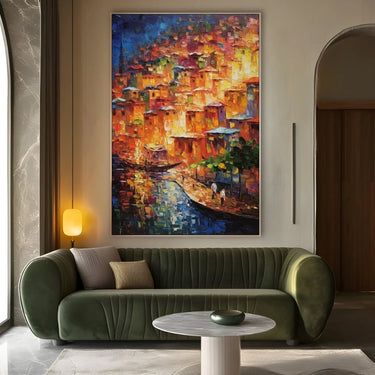 Quadro Stampa su Tela Le luci della costa - CupidoDesign