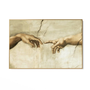 Quadro Stampa su Tela Le mani di Michelangelo - CupidoDesign