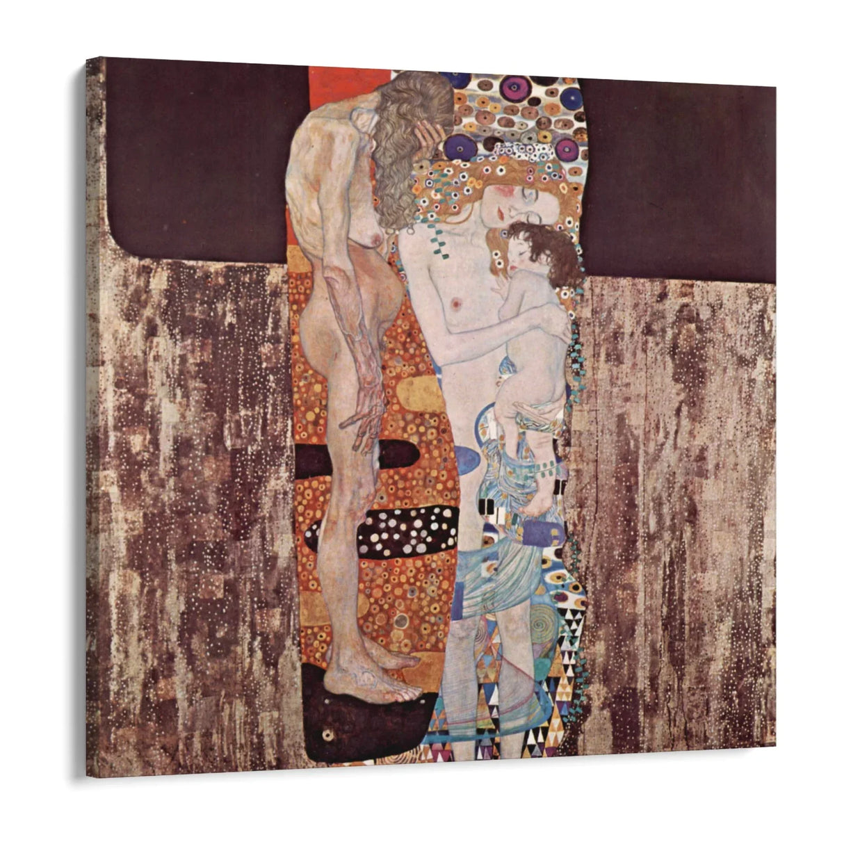 Quadro Stampa su Tela Le tre età della donna, Gustav Klimt - CupidoDesign