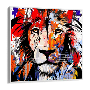 Quadro Stampa su Tela Leone di colori - CupidoDesign