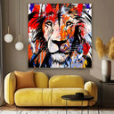 Quadro Stampa su Tela Leone di colori - CupidoDesign