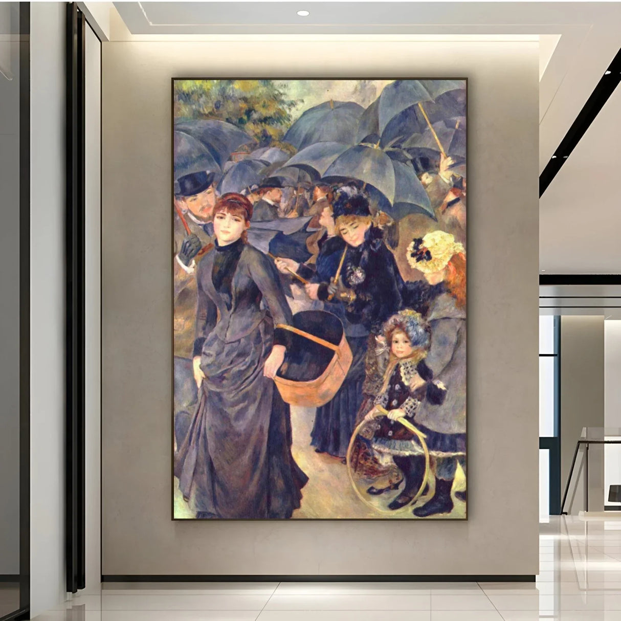 Quadro Stampa su Tela Les Parapluies, Pierre-Auguste Renoir - CupidoDesign