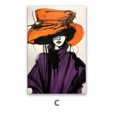 Quadro Stampa su Tela L'espressione della moda - CupidoDesign