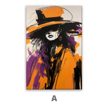 Quadro Stampa su Tela L'espressione della moda - CupidoDesign