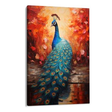 Quadro Stampa su Tela L'Incanto del Pavone - CupidoDesign