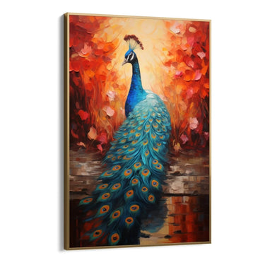 Quadro Stampa su Tela L'Incanto del Pavone - CupidoDesign
