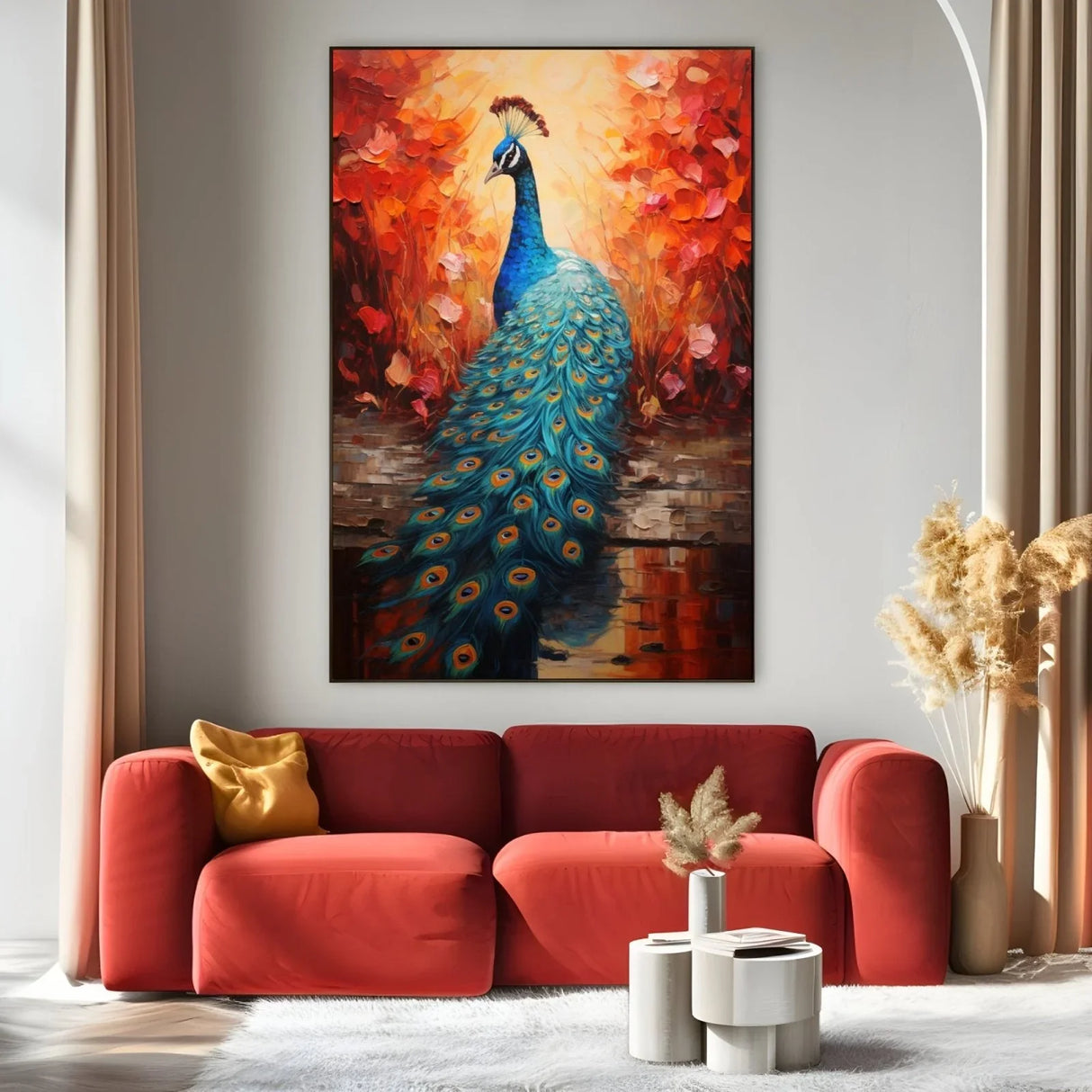Quadro Stampa su Tela L'Incanto del Pavone - CupidoDesign