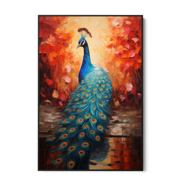 Quadro Stampa su Tela L'Incanto del Pavone - CupidoDesign