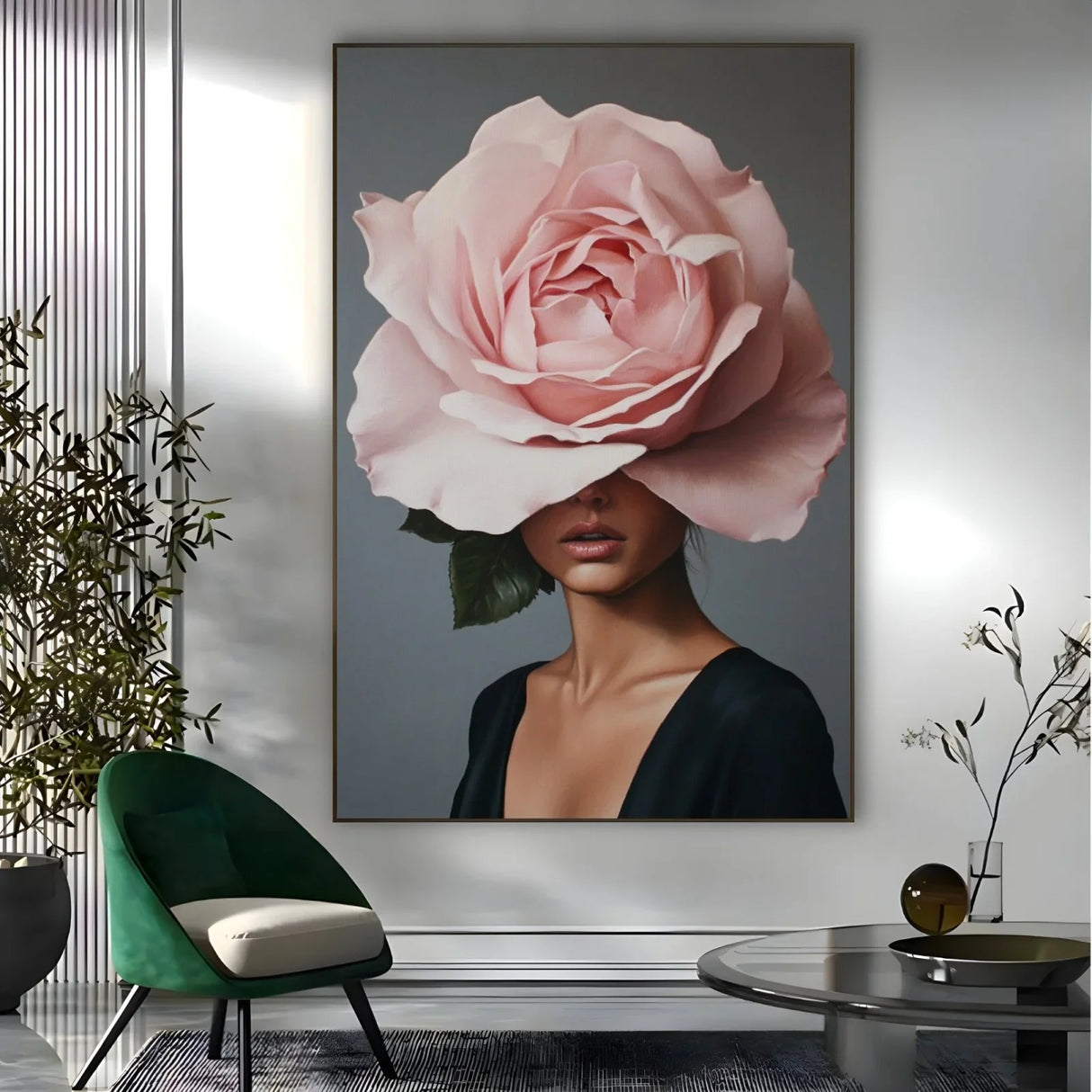 Quadro Stampa su Tela Lo sguardo che sboccia - CupidoDesign