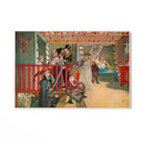 Quadro Stampa su Tela L'Onomastico nella Casa di Legno, Carl Larsson - CupidoDesign