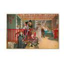 Quadro Stampa su Tela L'Onomastico nella Casa di Legno, Carl Larsson - CupidoDesign