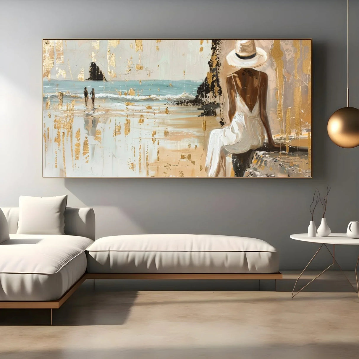 Quadro Stampa su Tela Luce sulla Sabbia - CupidoDesign