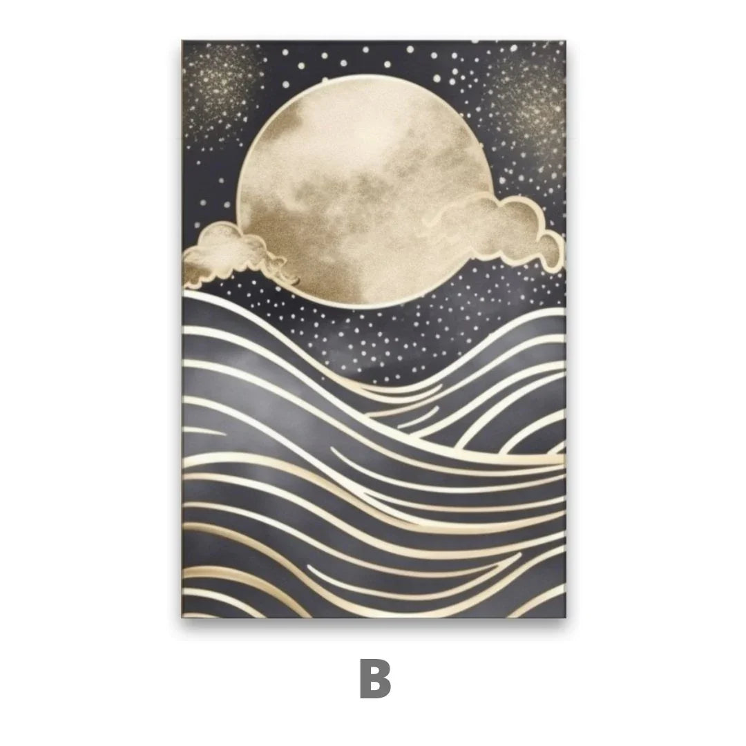 Quadro Stampa su Tela Luna sul mare - CupidoDesign