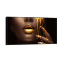 Quadro Stampa su Tela Lussuoso Golden - CupidoDesign