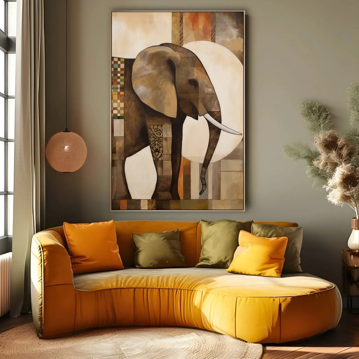 Quadro Stampa su Tela Maestà dell'Elefante - CupidoDesign