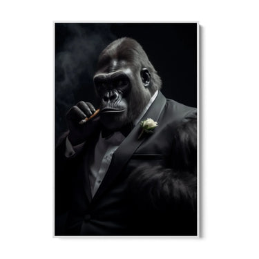 Quadro Stampa su Tela Maestoso Gorilla - CupidoDesign