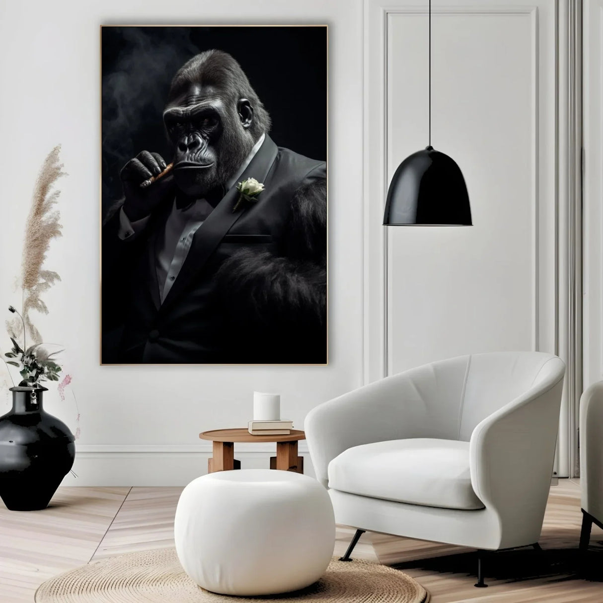 Quadro Stampa su Tela Maestoso Gorilla - CupidoDesign