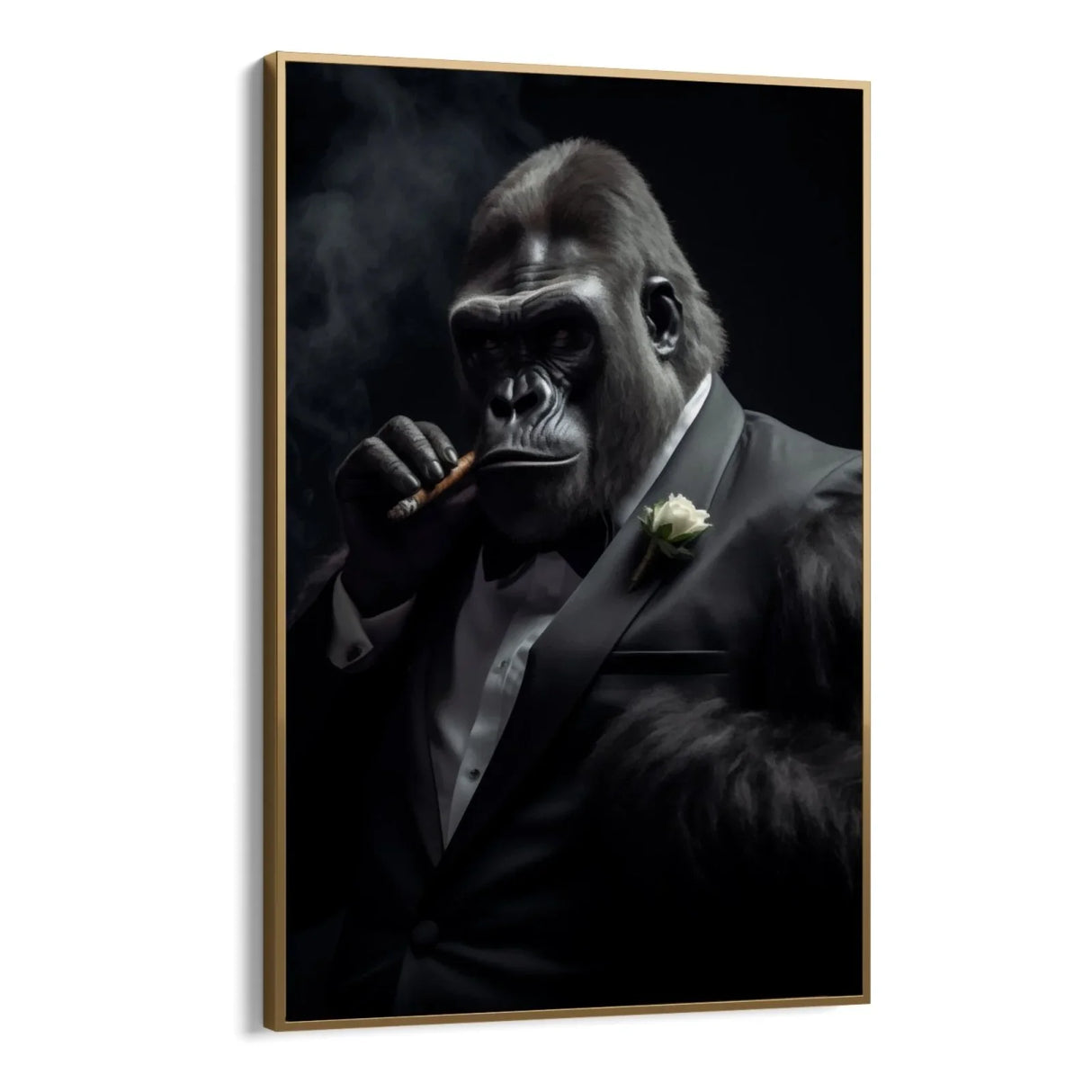 Quadro Stampa su Tela Maestoso Gorilla - CupidoDesign