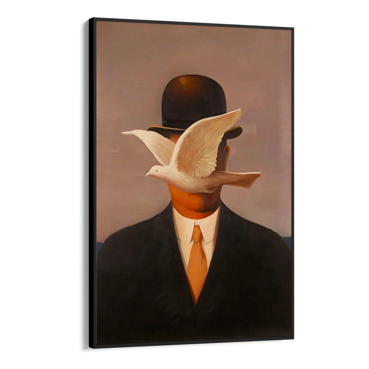 Quadro Stampa su Tela Man in A Bowler, Rene Magritte - CupidoDesign