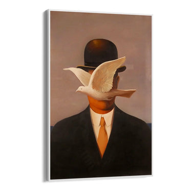 Quadro Stampa su Tela Man in A Bowler, Rene Magritte - CupidoDesign