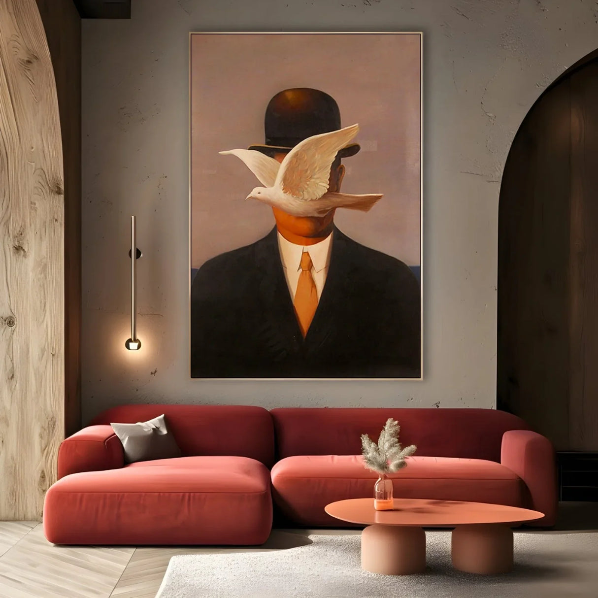 Quadro Stampa su Tela Man in A Bowler, Rene Magritte - CupidoDesign