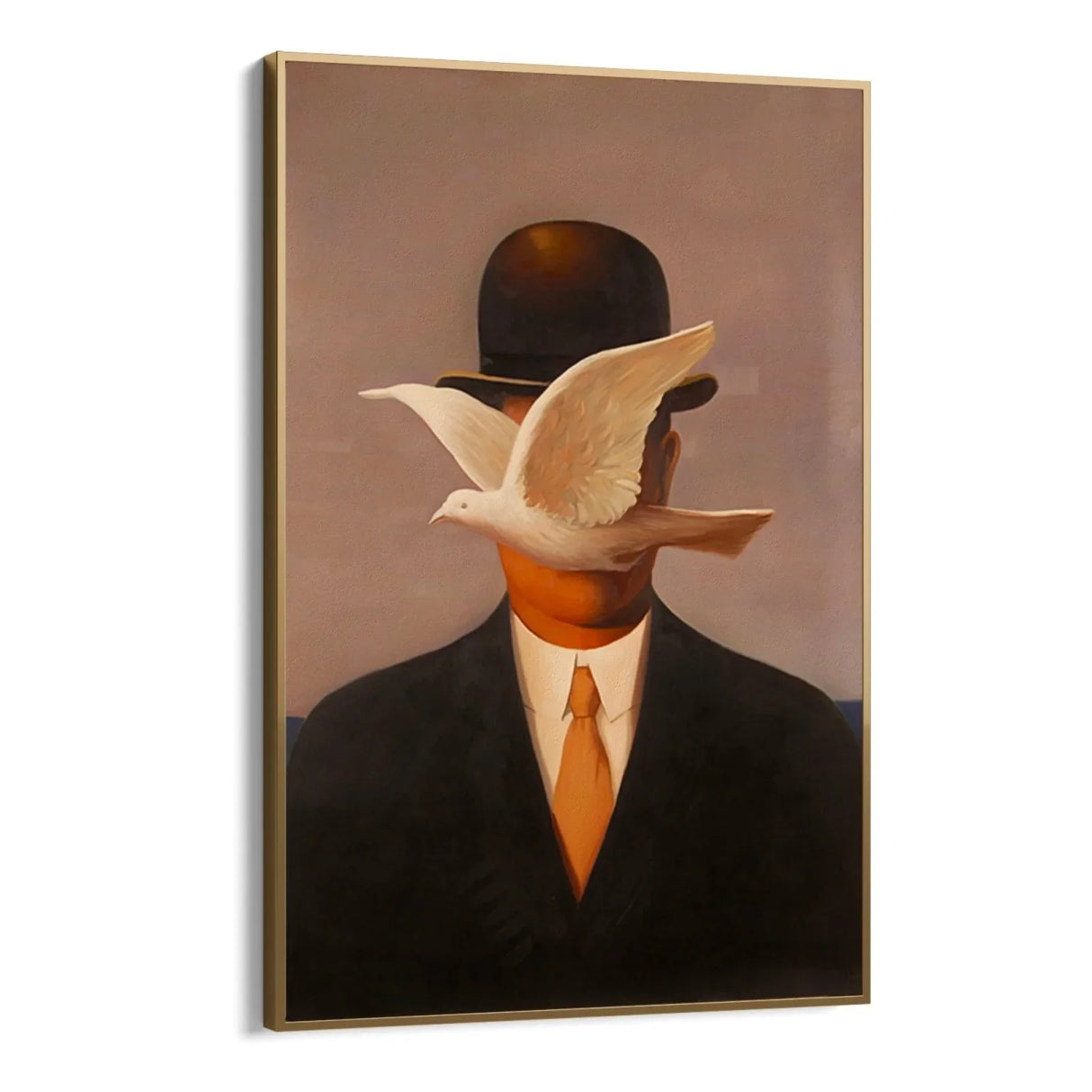 Quadro Stampa su Tela Man in A Bowler, Rene Magritte - CupidoDesign