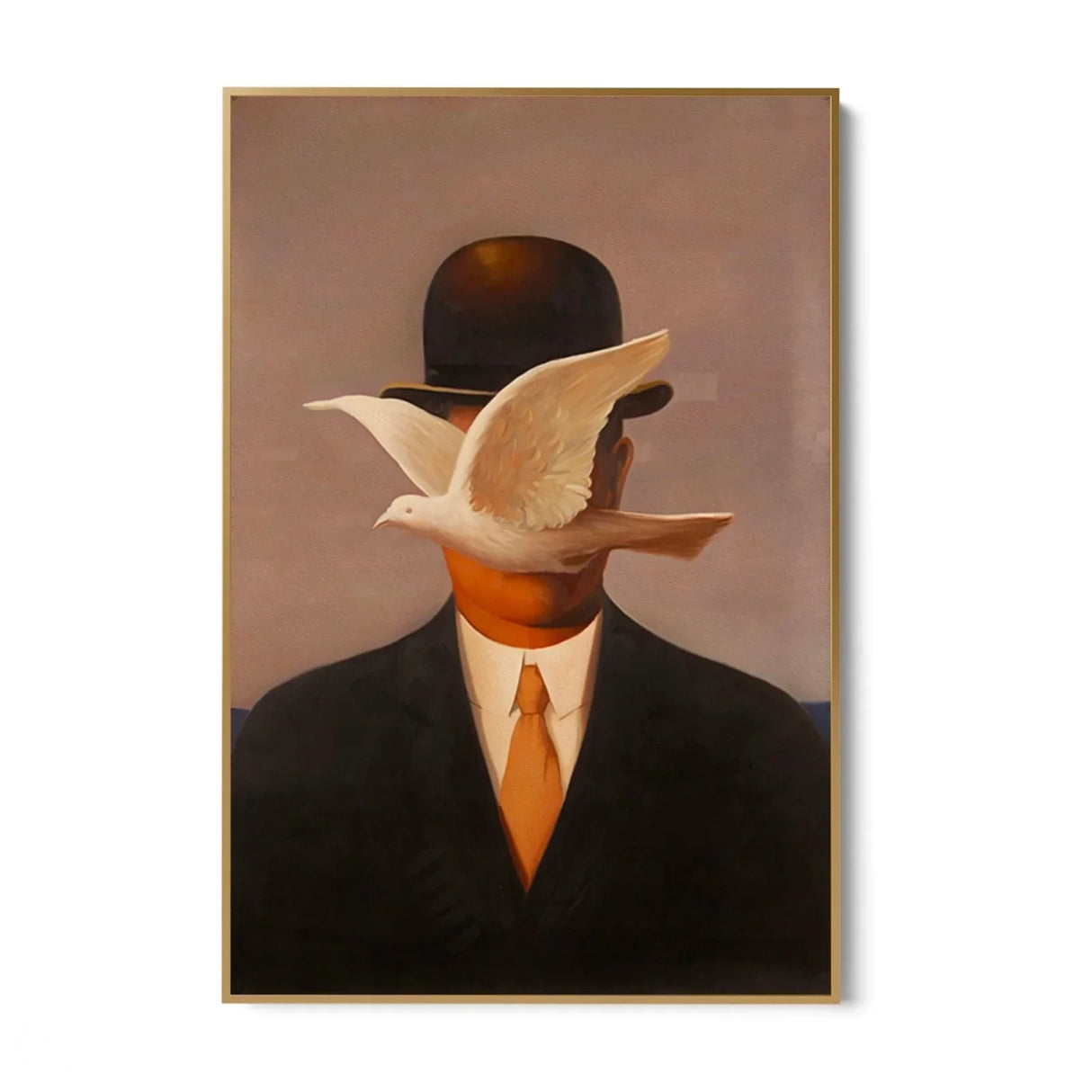 Quadro Stampa su Tela Man in A Bowler, Rene Magritte - CupidoDesign