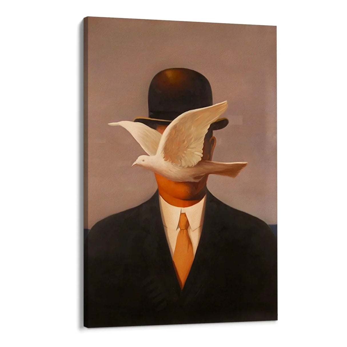 Quadro Stampa su Tela Man in A Bowler, Rene Magritte - CupidoDesign